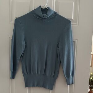 LOFT Blue Cowl Neck Sweater